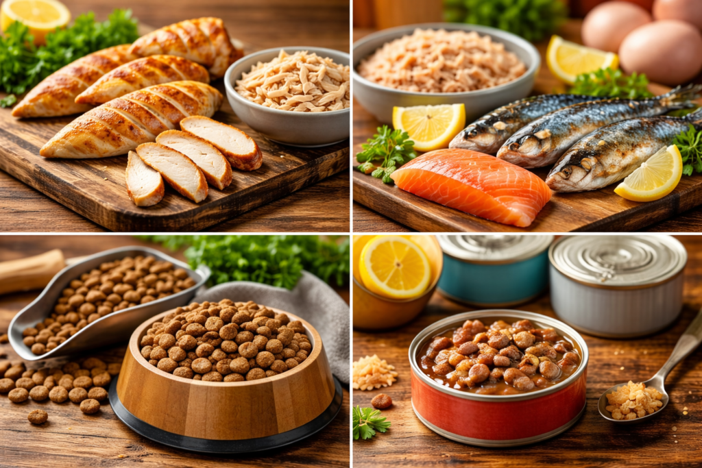 cat food favorites collage