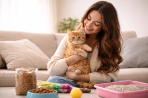 Cat Care Tips for Beginners: What Every First-Time Cat Owner Should Know? cozy moment with a kitten