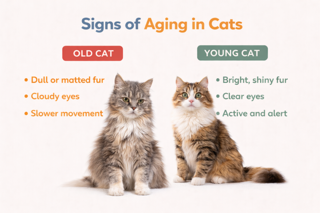 signs of aging in cats