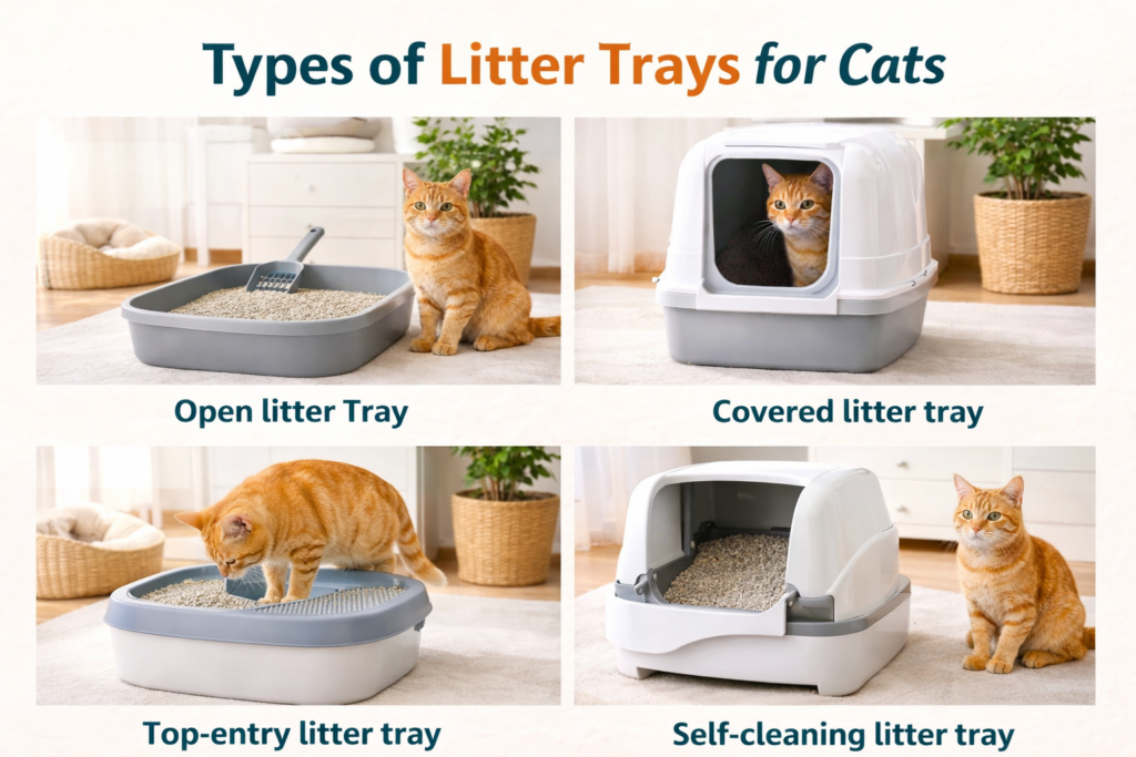 types of litter trays for cats